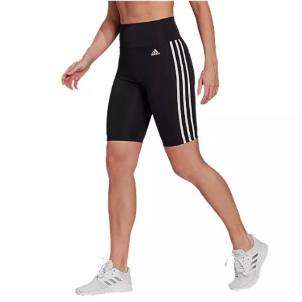 Adidas Women’s Like New 3 Stripe Aeroready Black Bike Shorts Size XS